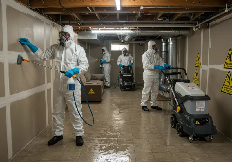 Basement Moisture Removal and Structural Drying process in Springfield, CO